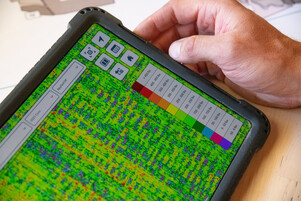 Precision ag with hand and tablet