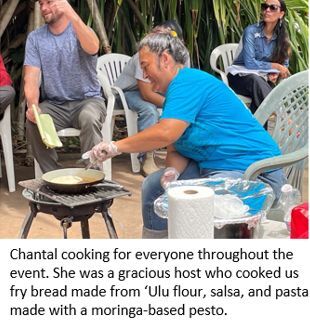 Chantal cooking for everyone.