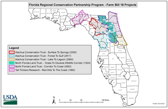 Florida RCPP Projects map 2024