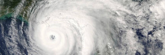 Hurricane - landscape satellite view