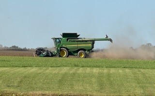 Combine in field