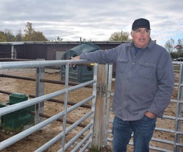 Navy veteran turned cattle farmer Todd Robinson on his farm near Hillman.