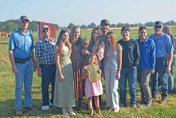 The Shiawassee Conservation District honored the Kirkman family, operators of Milkhouse Farm with their Conservationist of the Year award.