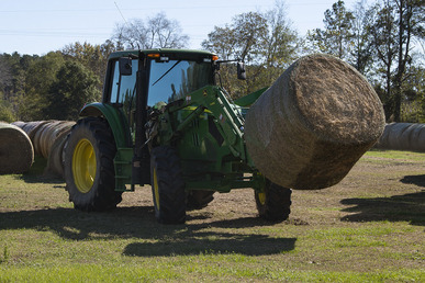 grass hay bale usda flickr