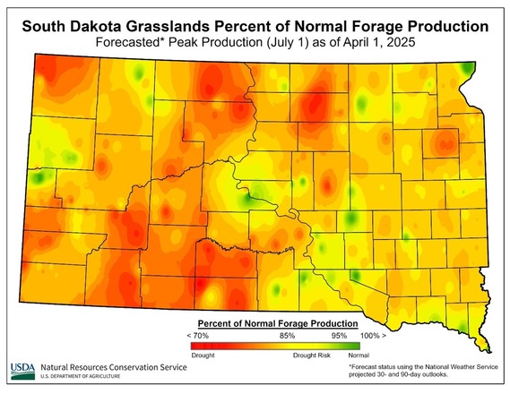NRCS Grasslands Forecasted