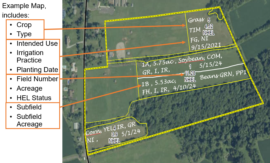 Acreage Reporting Map