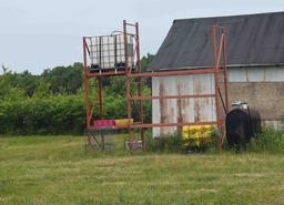 This location for mixing ag chemicals will be replaced with a contained facility for storing and mixing chemicals.
