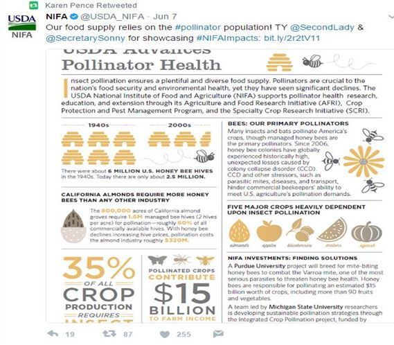 NIFA USDA Pollinators Bee Pence