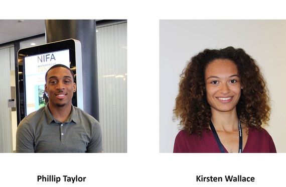 Office of Grants and Financial Management interns Phillip Taylor and Kirsten Wallace