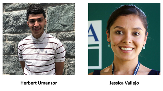 4-H student interns Herbert Umanzor and Jessica Vallejo