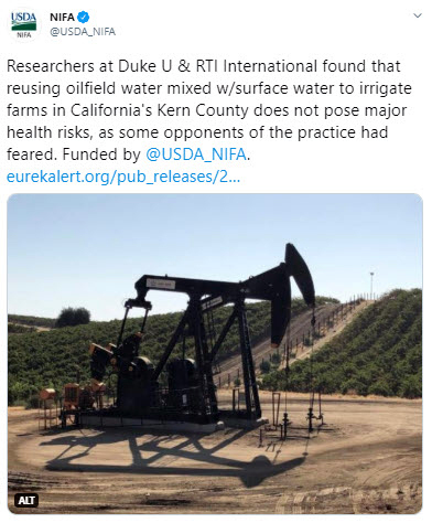 NIFA Duke University oilfields tweet
