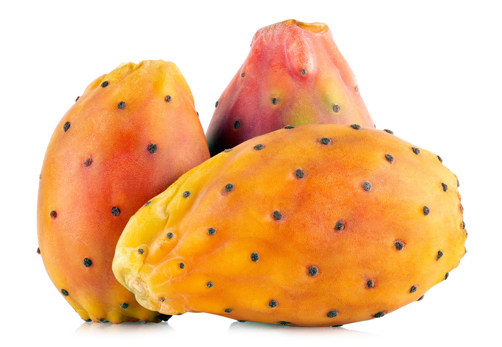 Fresh cactus fruit (prickly pear, opuntia) courtesy of Getty Images.