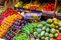 Image of fruits and vegetables in a store, courtesy of Getty Images.