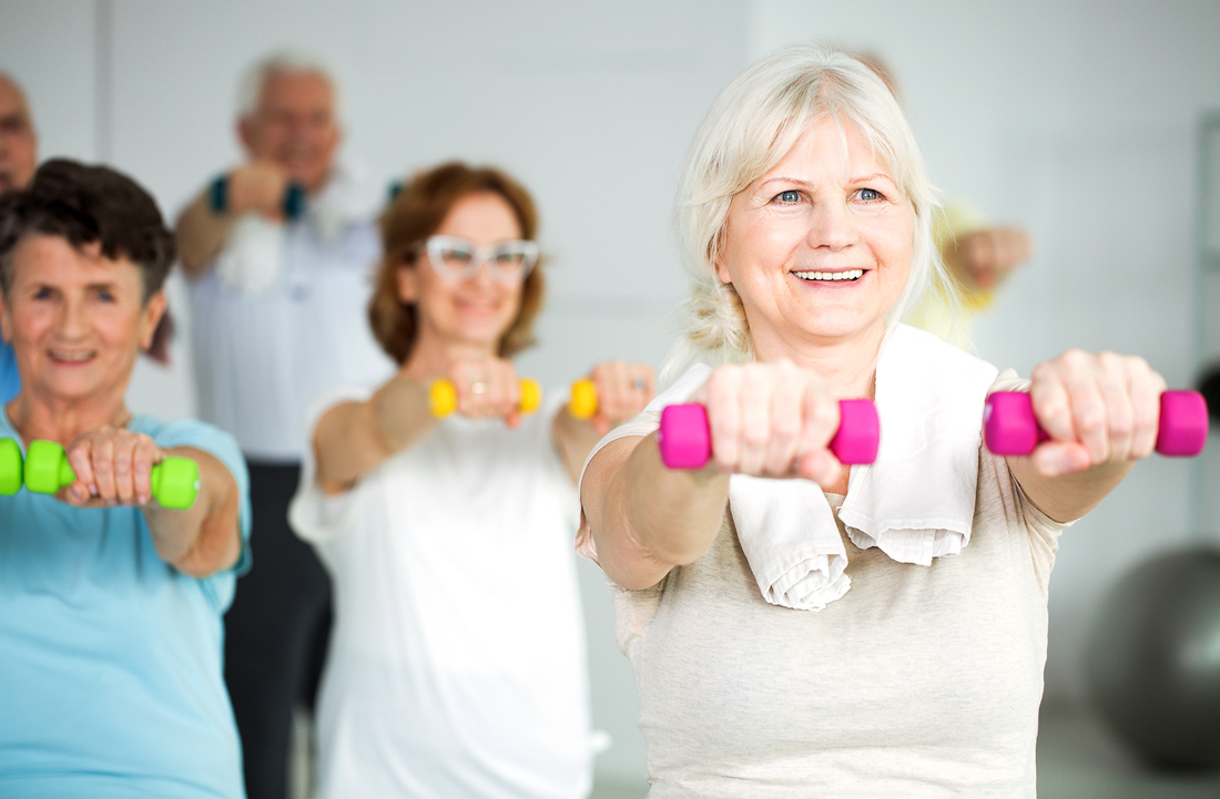 a group of seniors exercising, photo courtesy of Getty Images. 