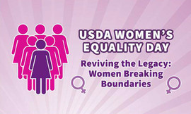 USDA Women's Equality Day graphic.