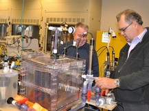 ARS scientists working with NASA to develop a water recycling system, courtesy of USDA-ARS.