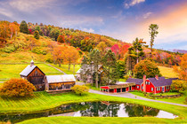 Rural Autumn Vermont farm, courtesy of Getty Images.  