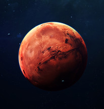 Mars, elements furnished by NASA and courtesy of Adobe Stock.