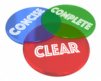 Clear concise complete communication Venn diagram, courtesy of Adobe Stock.