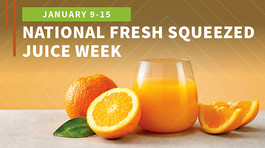 Fresh Squeezed Juice Week graphic, courtesy of NIFA.