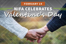 Celebrating Valentine’s Day graphic, courtesy of NIFA.
