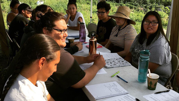 Interns with the Sicangu Food Sovereignty Initiative - Image courtesy of South Dakota State University.