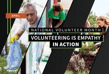 Volunteering is Empathy in Action graphic, courtesy of NIFA.
