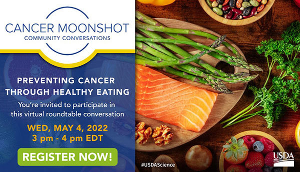 Cancer Moonshot Community Conversations graphic, courtesy of USDA.