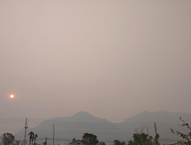 Wildfire smoke. Photo by Aurora Buffington/University of Nevada, Reno.
