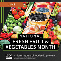 National Fresh Fruit and Vegetables Month graphic, courtesy of NIFA.