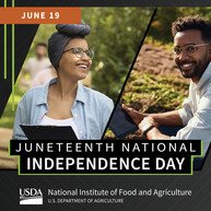 Juneteenth National Independence Day graphic, courtesy of NIFA.