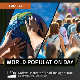 World Population Day graphic, courtesy of NIFA.