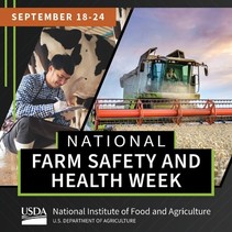 NIFA National Farm Safety and Health Week graphic.