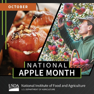 National Apple Month NIFA graphic.