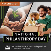 National Philanthropy Day NIFA graphic. 