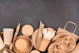Various plastic tableware and utensils, courtesy of Adobe Stock.