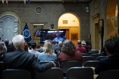 Mississippi State University (MSU) film being screened at USDA Headquarters. Image courtesy of MSU.