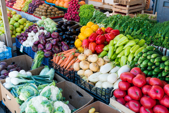 Fruit and vegetables in market