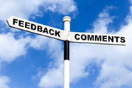 Comments sign.  Image courtesy of Adobe Stock.