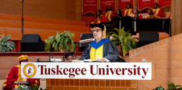 NIFA Director Dr. Manjit Misra speaking at Tuskegee University.  Image courtesy of Tuskegee University