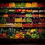 Produce on display in a market. Image courtesy of Adobe Stock.