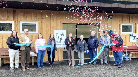 Cambria Veterinary Care ribbon cutting. NIFA image.