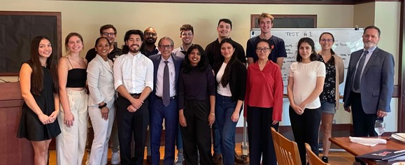 NIFA Director Dr. Manjit Misra with University of Illinois Urbana-Champaign undergraduates.  NIFA image.