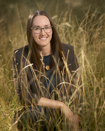 Montana State researcher Hannah Goemann explores microbial communities that coexist with rangeland grasses. Image courtesy of MSU.