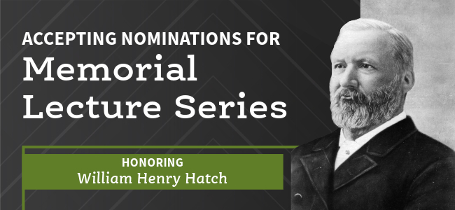 Hatch Lecture Nomination. NIFA Graphic.