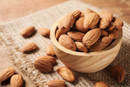 Almonds in a bowl. Image courtesy of Adobe Stock.
