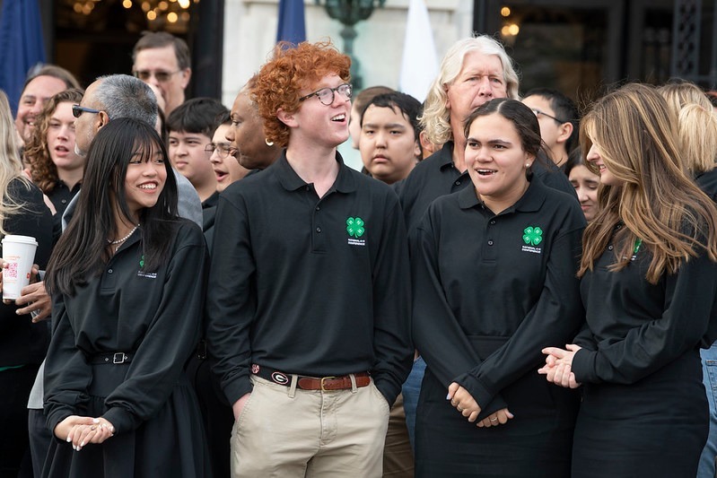 National 4-H Conference delegates at the 4-H Ceremony at USDA's Whitten Building in 2025. USDA photo by Tom Witham.