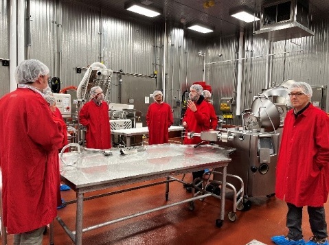 At the 2024 annual meeting, W4112 project members toured the University of Wisconsin’s new meat laboratory. Image courtesy of AgInnovation.