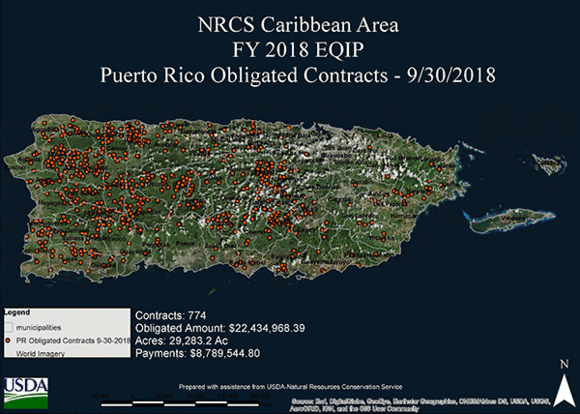 terciopelo Fiel enseñar Área del Caribe NRCS julio - septiembre 2018 diario de conservación