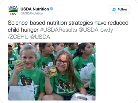 Science-based nutrition strategies have reduced child hunger #USDAResults @USDA http://ow.ly/ZCEHU  @USDA